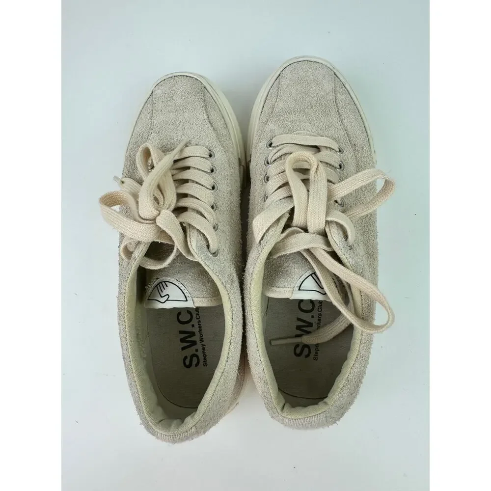 SWC Stepney Workers Club Dellow Suede Low Top Sneakers Beige Casual Size 38
